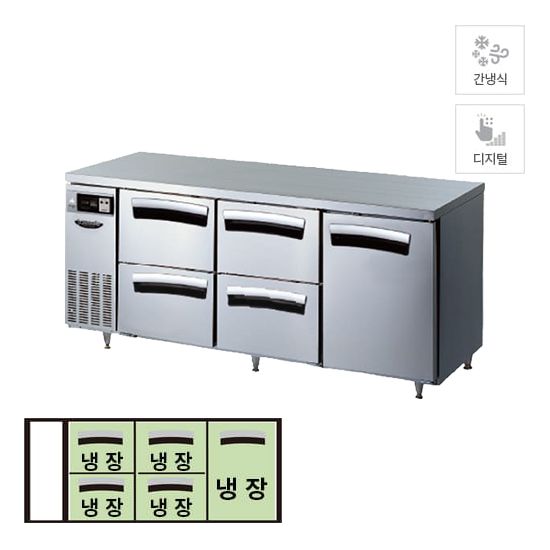 할부(소유권이전) 라셀르 우유서랍 1800 간냉식 냉장 테이블 (T1834RDDS) LT-1834R-DDS 렌탈 상품 대표 이미지