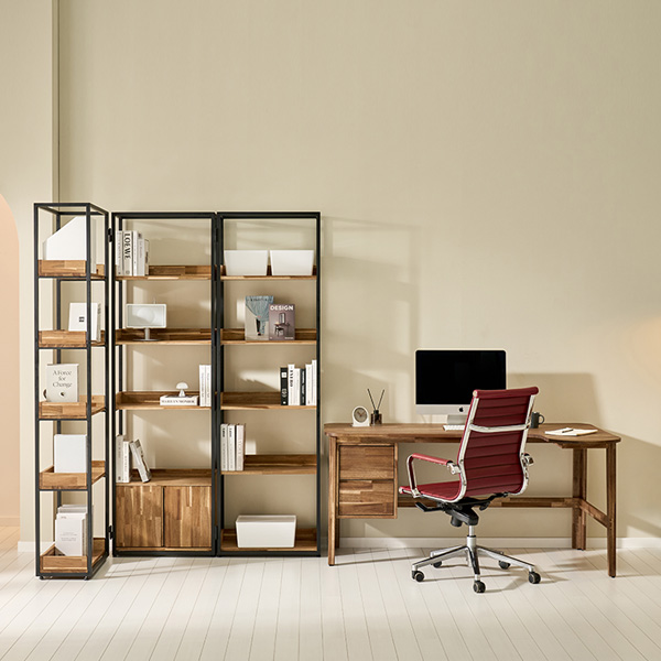 베네토 원목 서재 헨지디자인 베네토 원목 서재 set (책장3 책상1구성) 렌탈 상품 이미지