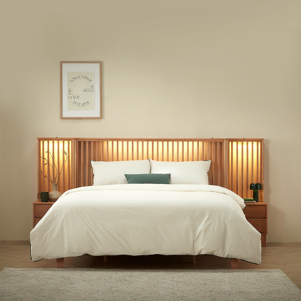 한국갤러리 세레노 호텔 침대 세트 K(침대프레임_시그니처 매트리스_협탁 2개) 렌탈 상품 대표 이미지