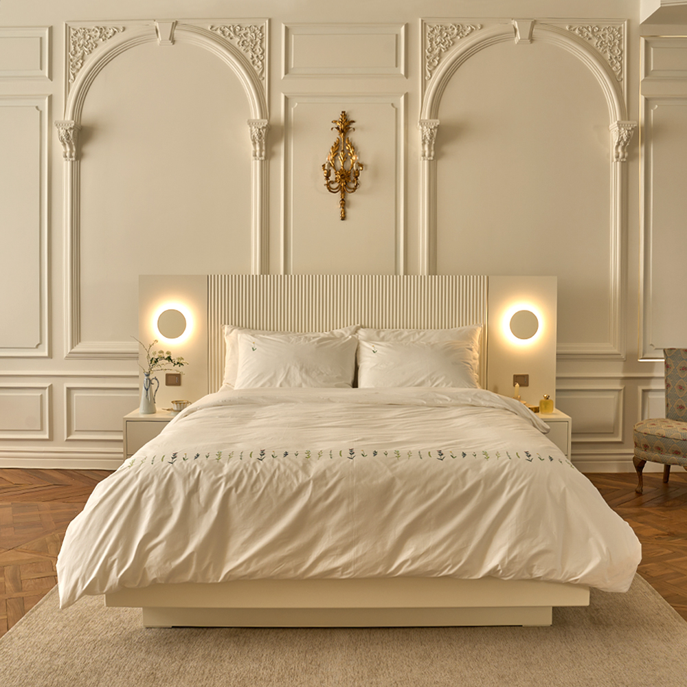 한국갤러리 세이지 침대 템바형 세트 K (침대프레임_어댑트 매트리스_협탁 2개) 렌탈 상품 대표 이미지