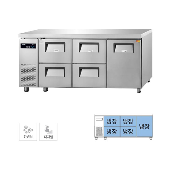 렌탈(소유권이전) 그랜드우성 간냉식 카페형 서랍 냉장고 433L (GWFM-180DT-4L) GWFM-180DT-4L 렌탈 상품 대표 이미지