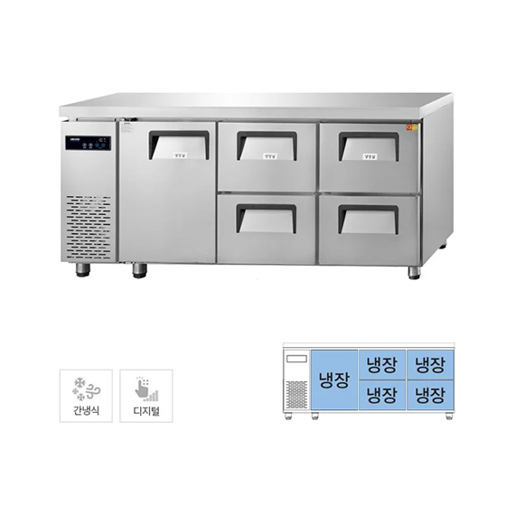 렌탈(소유권이전) 그랜드우성 간냉식 카페형 서랍 냉장고 433L (GWFM-180DT-4R) GWFM-180DT-4R 렌탈 상품 대표 이미지