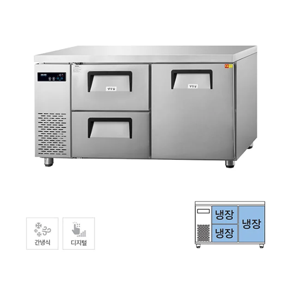 렌탈(소유권이전) 그랜드우성 간냉식 카페형 서랍 냉장고 341L (GWFM-150DT-2L) 우도어 좌서랍 GWFM-150DT-2L 렌탈 상품 대표 이미지