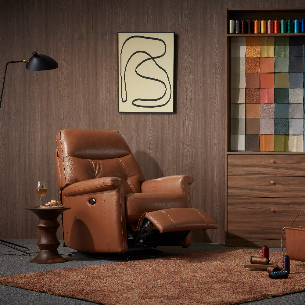 렌탈(소유권이전) 핸슨코리아 제이콥 1인용 리클라이너소파 (위스키브라운 or 실버 그레이) 제이콥 1인용 리클라이너소파 렌탈 상품 대표 이미지