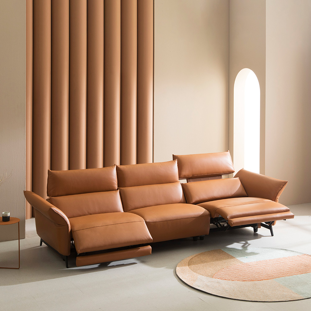 렌탈(소유권이전) 핸슨코리아 브뤼셀 리클라이너소파 (4인용) (블루미스트 or 위스키) 브뤼셀 리클라이너소파(4인용) 렌탈 상품 대표 이미지