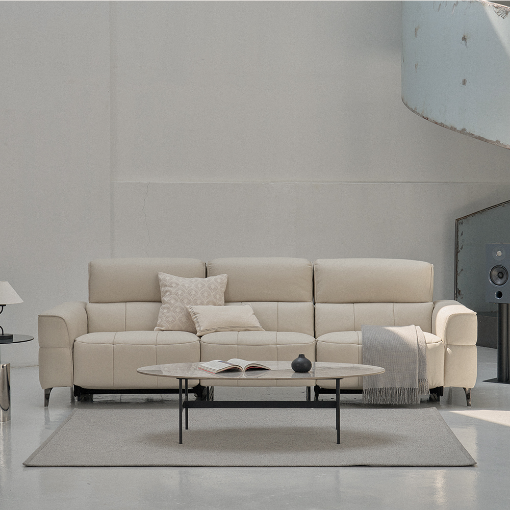 흐바르 리클라이너소파(4인용) 핸슨코리아 흐바르 리클라이너 소파 (4인용) (프로스트) 렌탈 상품 대표 이미지