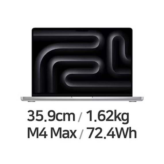 MX2G3KH/A 애플 APPLE 2025 MAC 맥북프로14 M4 Max 14core 32GPU 36GB 1TB 실버 (MX2G3KHA) 렌탈 상품 대표 이미지