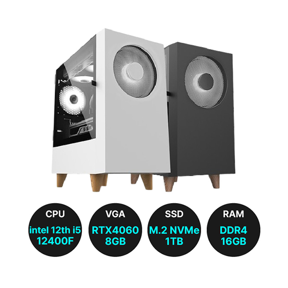 WG-124C16G1T46 위더스컴퓨터 위드게임 PC 데스크탑 (블랙 or 화이트) (WG-124C16G1T46) 렌탈 상품 대표 이미지