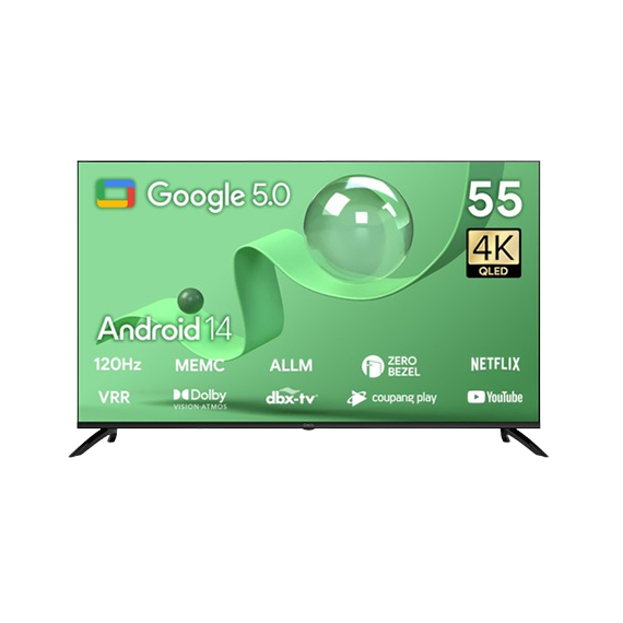 렌탈(소유권이전) 더함 스마트 구글 5.0 OS 안드로이드 14 QLED 55인치 120Hz (UA551QLED) (스탠드 or 벽걸이형) UA551QLED 렌탈 상품 대표 이미지