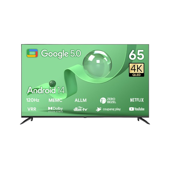 렌탈(소유권이전) 더함 스마트 구글 5.0 OS 안드로이드 14 QLED 65인치 120Hz (UA651QLED) (스탠드 or 벽걸이형) UA651QLED 렌탈 상품 대표 이미지