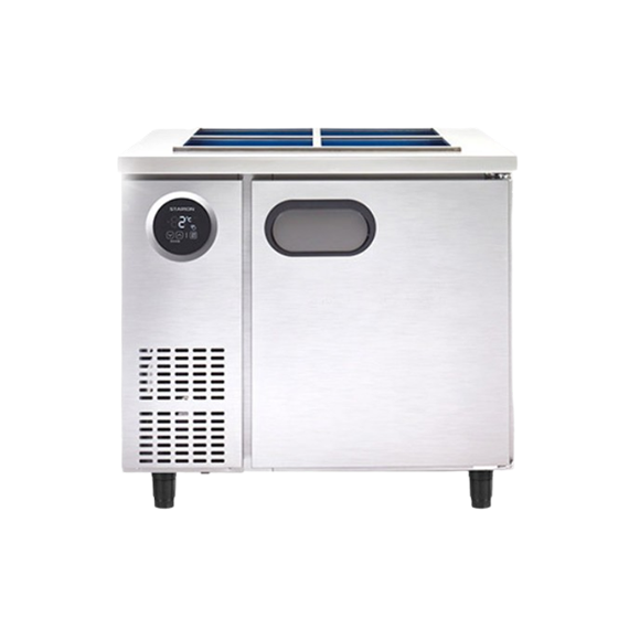 렌탈(소유권이전) 스타리온 업소용반찬냉장고 반찬냉장고 실버그레이 스텐레스 유광메탈 (SR-V09BARD) SR-V09BARD 렌탈 상품 대표 이미지