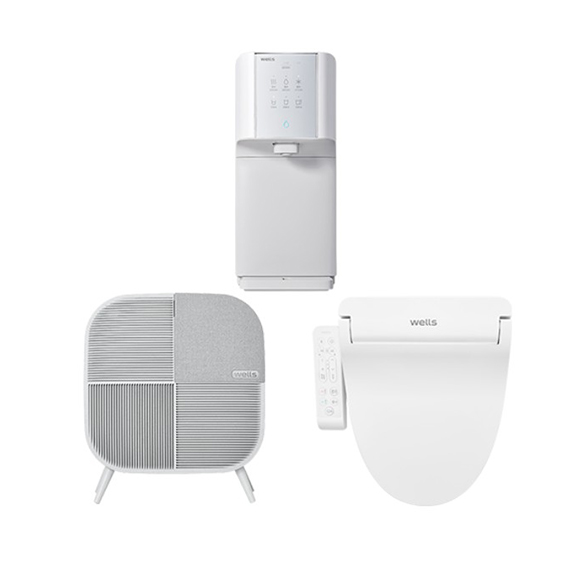 WQ672_107_150 웰스 3대 결합패키지 정수기 비데 공기청정기 (WQ672+107+150) 렌탈 상품 이미지