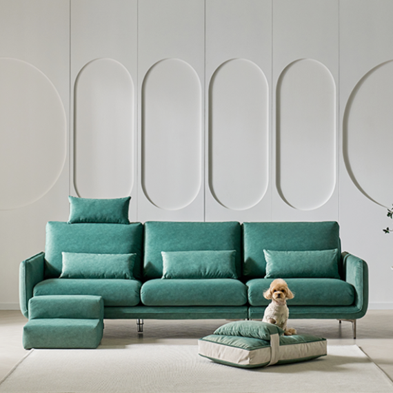 렌탈(소유권이전) 헨지디자인 애플 4인용 소파 (헤드쿠션 + 펫 베드 + 펫 스텝퍼 SET) 애플 4인용 소파 SET 렌탈 상품 대표 이미지