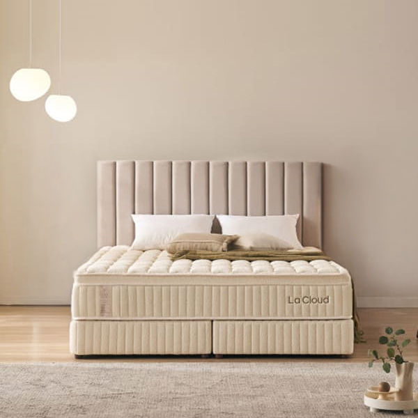 루즈노 침대세트(LK) 라클라우드 루즈노 프리미엄 침대 프레임+매트리스 세트 (LK) (라이트그레이 or 아이보리) 렌탈 상품 대표 이미지