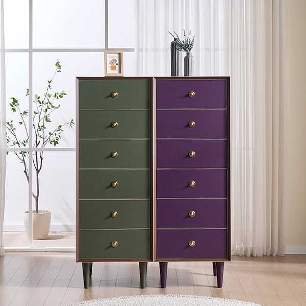 플레르 서랍장 SET (그레이프_바질) 헨지디자인 플레르 6단 서랍장 2개 SET (그레이프+바질) 렌탈 상품 대표 이미지