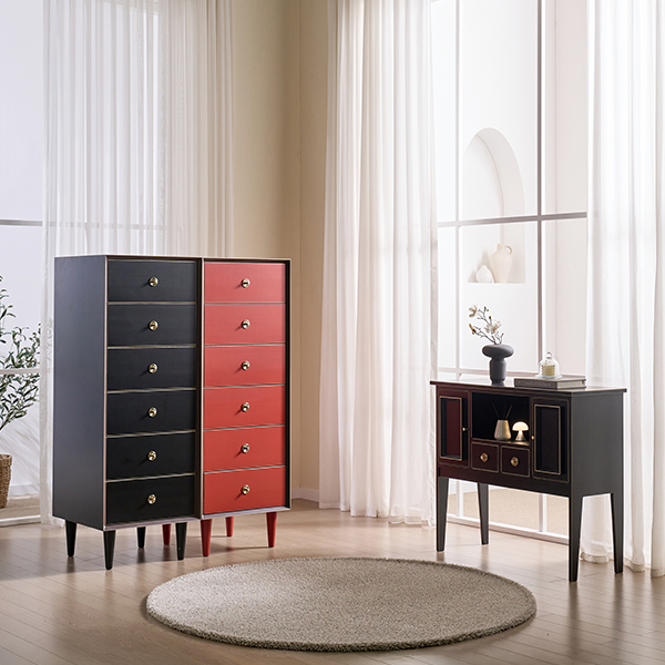 플레르 서랍장 2개 (카키_그레이프)_약장 1개 (썸머셋골드) 헨지디자인 플레르 6단 서랍장 2개 (카키+그레이프) + 플레르 콘솔 1개 (썸머셋골드) 렌탈 상품 대표 이미지