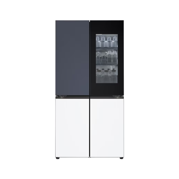 렌탈(소유권이전) LG 디오스 오브제컬렉션 STEM 베이직 냉장고 상냉장 퓨어프레쉬 노크온 S(메탈) 네이비 에센스화이트(상-하) (M876MNQ582S) 방문관리(라이트) M876MNQ582S_LG케어 렌탈 상품 대표 이미지