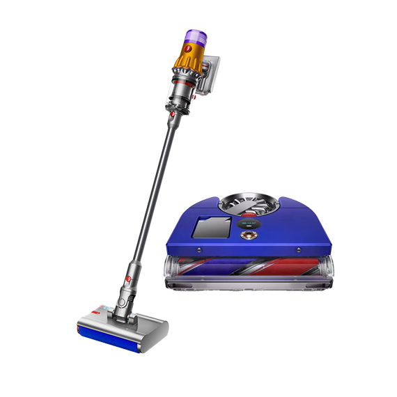 렌탈(소유권이전) (보람피플 올인원598 3구좌) 다이슨 물걸레 무선청소기 V12S 디텍트슬림 서브마린 옐로니켈 + New 다이슨 360 비즈 나브 로봇 청소기 RB03(블루니켈) 상조가전 V12S_RB03_3구좌 렌탈 상품 대표 이미지