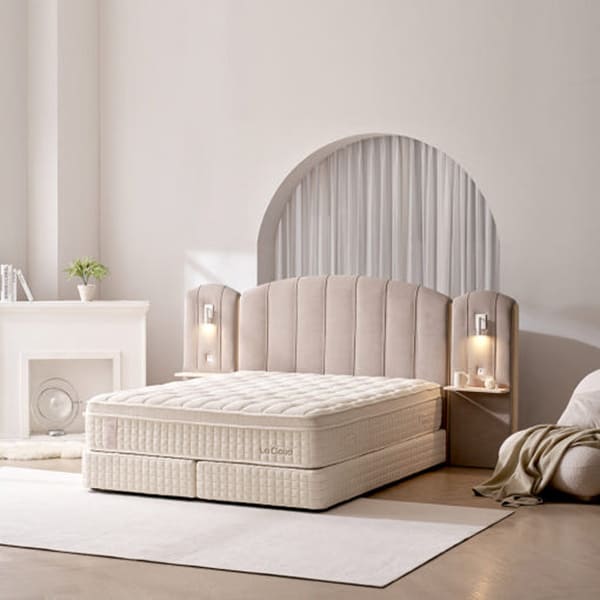 렌탈(소유권이전) (보람피플 올인원598 3구좌) 라클라우드 라르테 프리미엄 침대 프레임+매트리스 세트(LK)_그레이(LK) 상조가전 라르테 침대세트(LK)_그레이_3구좌 렌탈 상품 대표 이미지