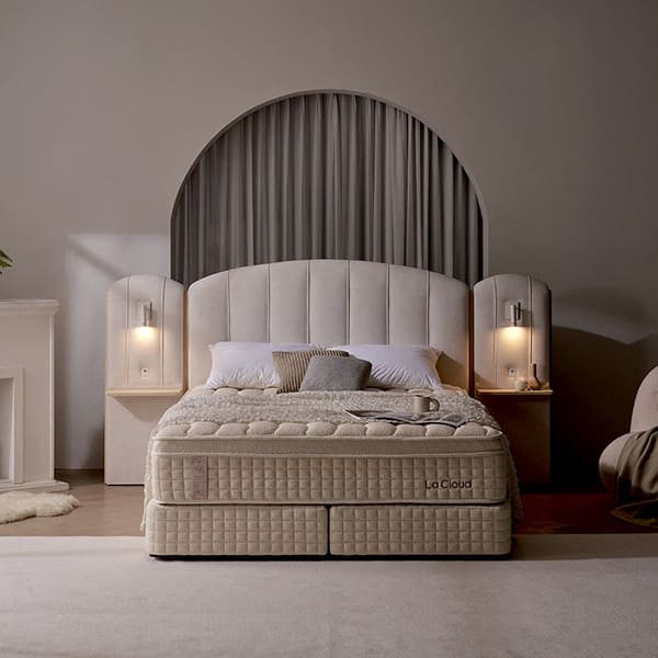 렌탈(소유권이전) (보람피플 올인원598 3구좌) 라클라우드 라르테 프리미엄 침대 프레임+매트리스 세트(K)_그레이(K) 상조가전 라르테 침대세트(K)_그레이_3구좌 렌탈 상품 대표 이미지