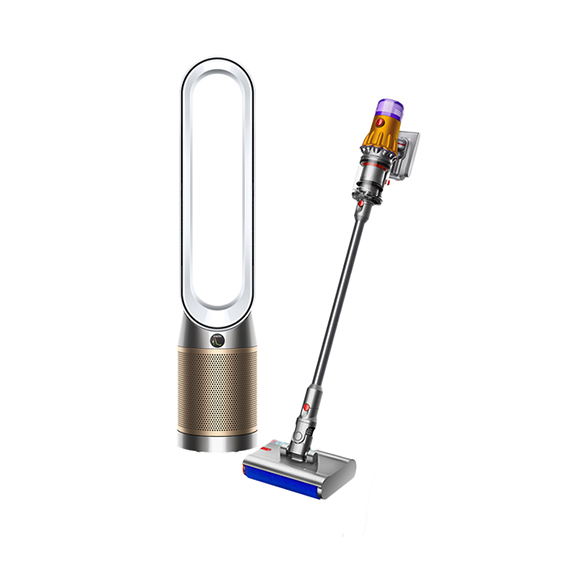 렌탈(소유권이전) (보람피플 올인원598 2구좌) 다이슨 물걸레 무선청소기 V12S 디텍트슬림 서브마린 옐로니켈 + 쿨 포름알데히드 공기청정기 TP09 화이트골드 상조가전 V12S_TP-09_2구좌 렌탈 상품 대표 이미지