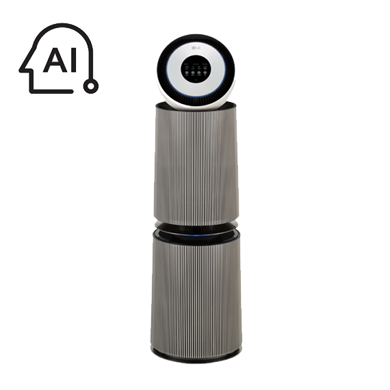 렌탈(소유권이전) (보람피플 올인원598 2구좌) LG 퓨리케어 오브제컬렉션 AI+ 360˚ 공기청정기 M 필터 34평형 (샌드 베이지) 상조가전 AS355NSNA_2구좌 렌탈 상품 대표 이미지