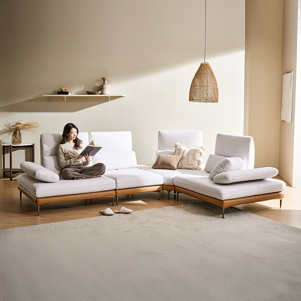 비오라 6인용 코너형 블렌트 패브릭 기능성 스윙 소파 쉐우드 비오라 6인용 코너형 블렌트 패브릭 기능성 스윙 소파 렌탈 상품 대표 이미지