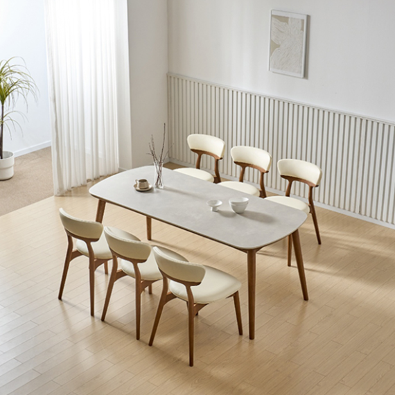 마인 6인 1800 식탁 벤치형 SET 헨지디자인 마인 6인 포세린 벤치형 식탁 1800 세트 (의자3+벤치1) 렌탈 상품 이미지