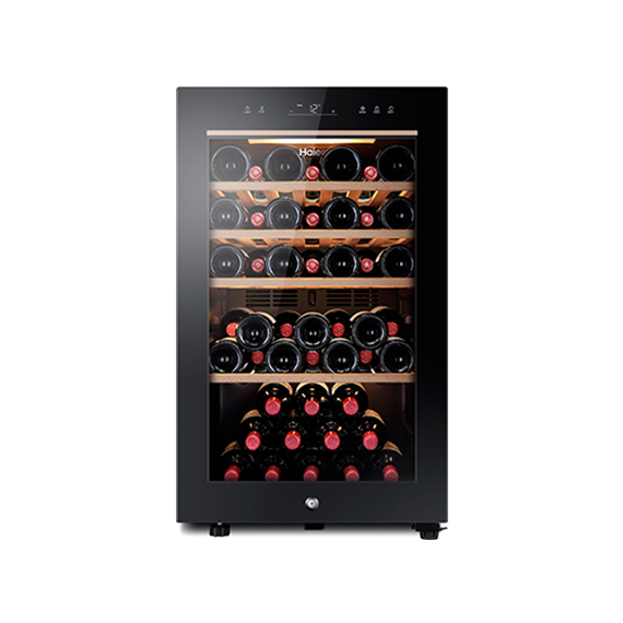 렌탈(소유권이전) (보람피플 올인원598 1구좌) 하이얼 와인셀러 냉장고 49병 터치컨트롤 블랙 (HWC120MNB) 상조가전 HWC120MNB_1구좌 렌탈 상품 대표 이미지