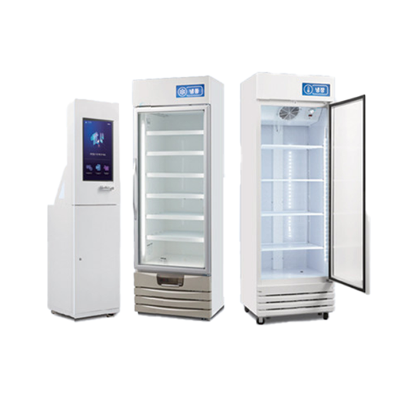 렌탈(소유권이전) 신성I&C 픽앤탁 라이트 AI 스마트 쇼케이스 키오스크 & 냉장고 냉동고 키오스크_냉장, 냉동 렌탈 상품 대표 이미지