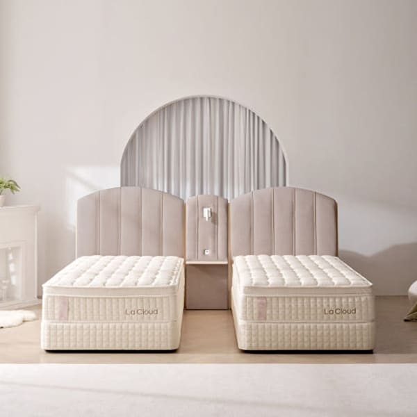 라르테 침대세트(트윈) 라클라우드 라르테 프리미엄 침대 프레임 + 매트리스 + 패널 세트 (트윈) (아이보리 or 그레이) 렌탈 상품 대표 이미지
