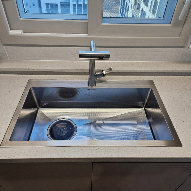 코리나 세레노 850 사각 싱크볼 (좌 or 우) Sereno 850 (나노코팅) 싱크대 렌탈 상품 이미지