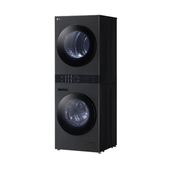 렌탈(소유권이전) LG 트롬 오브제컬렉션 워시타워 컴팩트 세탁기 13kg+건조기 10kg 플래티넘블랙&블랙 (W1310BHN) W1310BHN 렌탈 상품 이미지