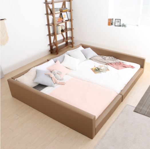 렌탈(소유권이전) 젠티스 저상형 패밀리침대 로니 패키지 R2 슈퍼싱글+슈퍼싱글 모카 젠티스 저상형 패밀리침대 로니 패키지 R2 SS_SS 모카 렌탈 상품 대표 이미지